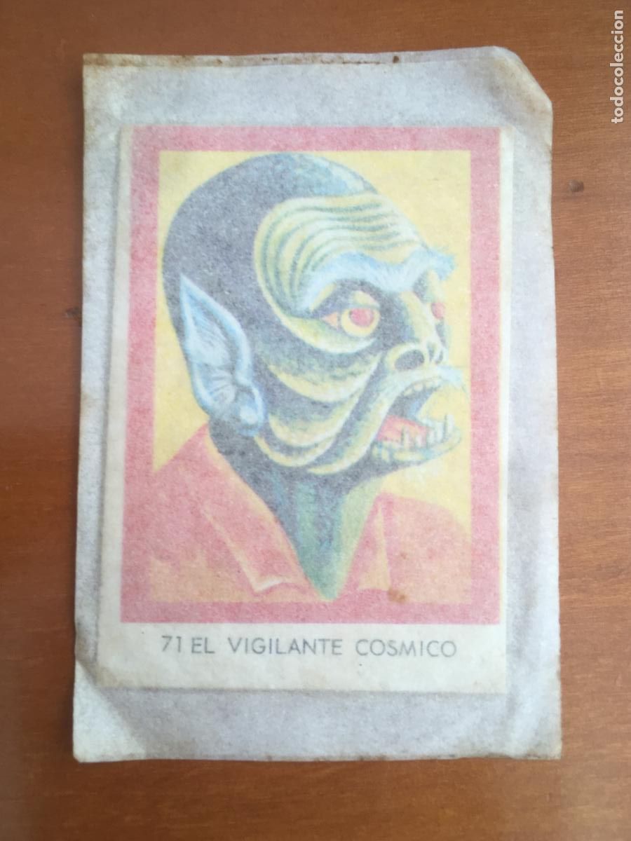 Coleccionismo cromos antiguos: carnaval de monstruos sobre de cromo en su envoltorio sin abrir cerrado
