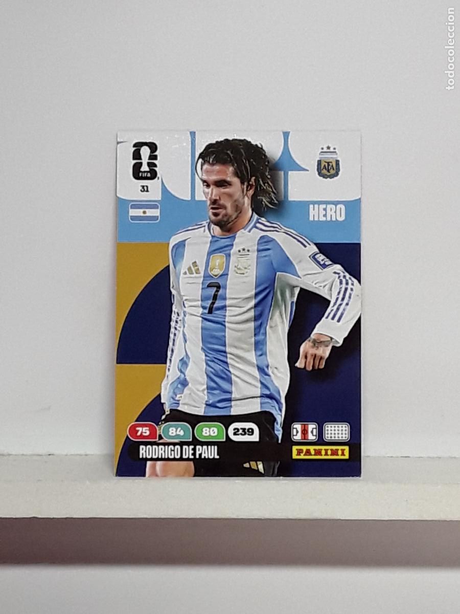 Coleccionismo cromos antiguos: ADRENALYN MUNDIAL 2026 WORLD CUP 26 ALBUM PANINI N 31 ARGENTINA RODRIGO DE PAUL