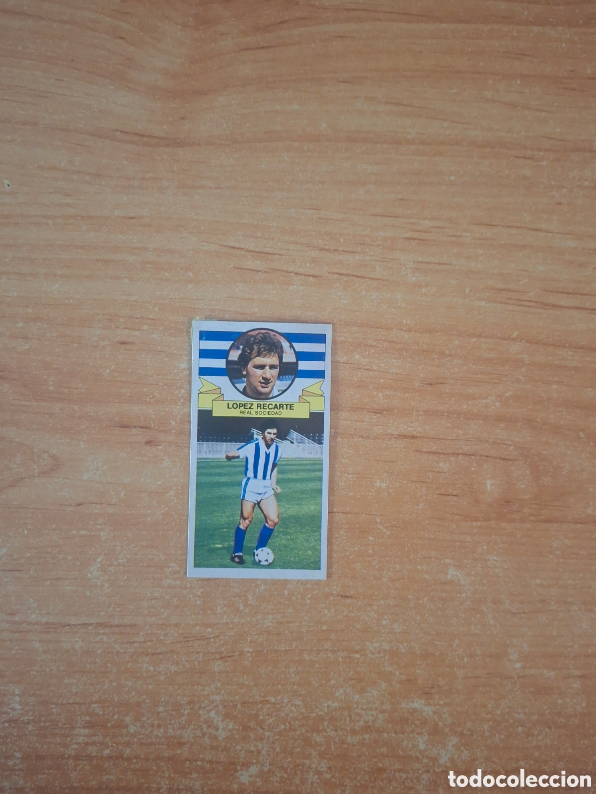 Sammeln alte Sammelbilder: Este 85 86 lopez rekarte real sociedad 2 fichaje despegado ver fotos