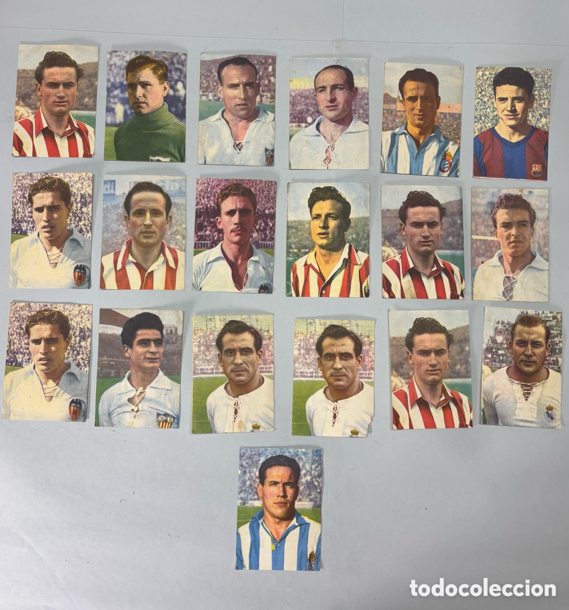 Coleccionismo cromos antiguos: LOTE 19 CROMOS F&Uacute;TBOL CHOCOLATES DULCINEA &ndash; QUINTANAR DE LA ORDEN &ndash; A&Ntilde;OS 50