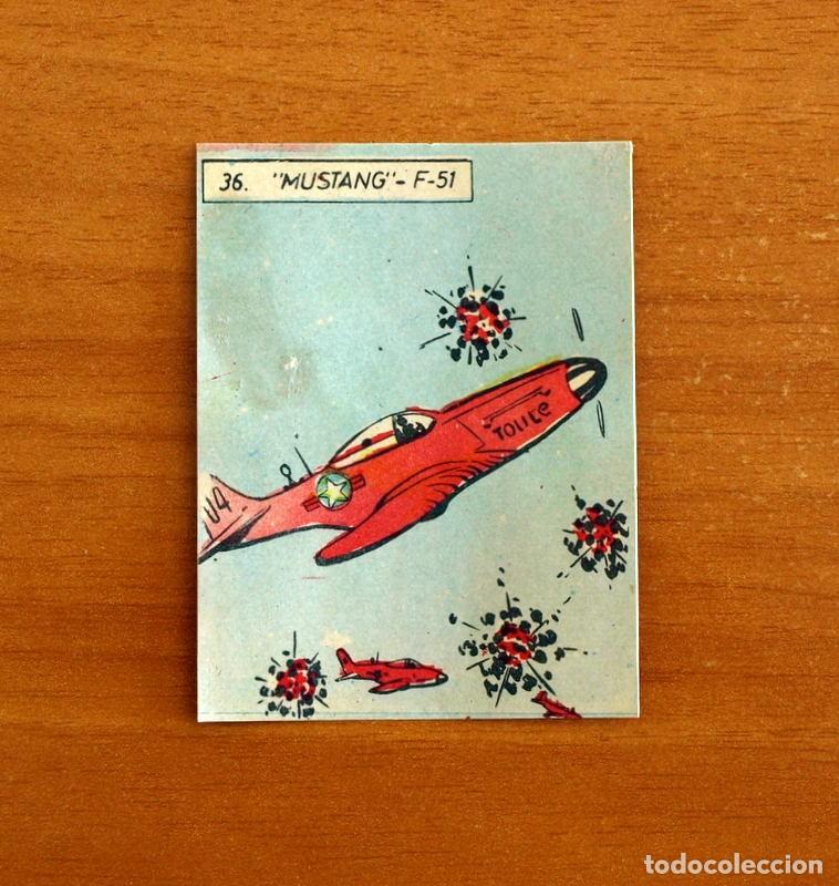 Coleccionismo cromos antiguos: Esp&iacute;a -Armas de la Segunda 2&ordf; Guerra Mundial -Cromo N&ordm; 36 Mustang F 51 -Editorial Maga A&ntilde;o 1963