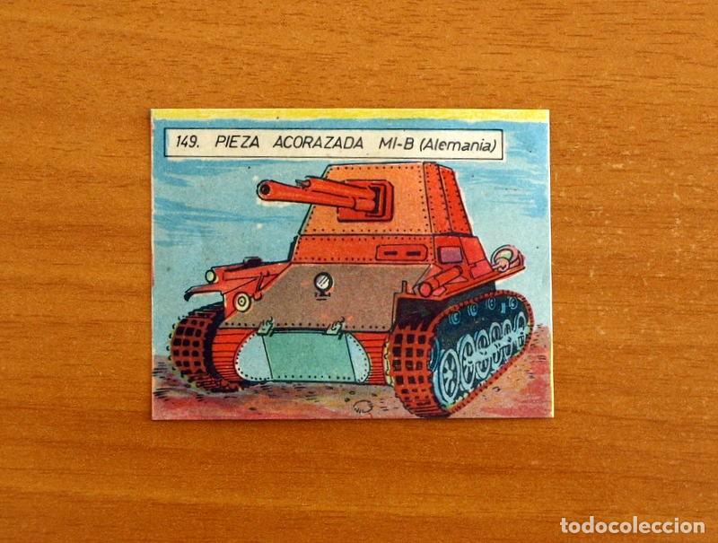 Coleccionismo cromos antiguos: Esp&iacute;a -Armas de la Segunda 2&ordf; Guerra Mundial -Cromo 149 Pieza Acorazada -Editorial Maga A&ntilde;o 1963