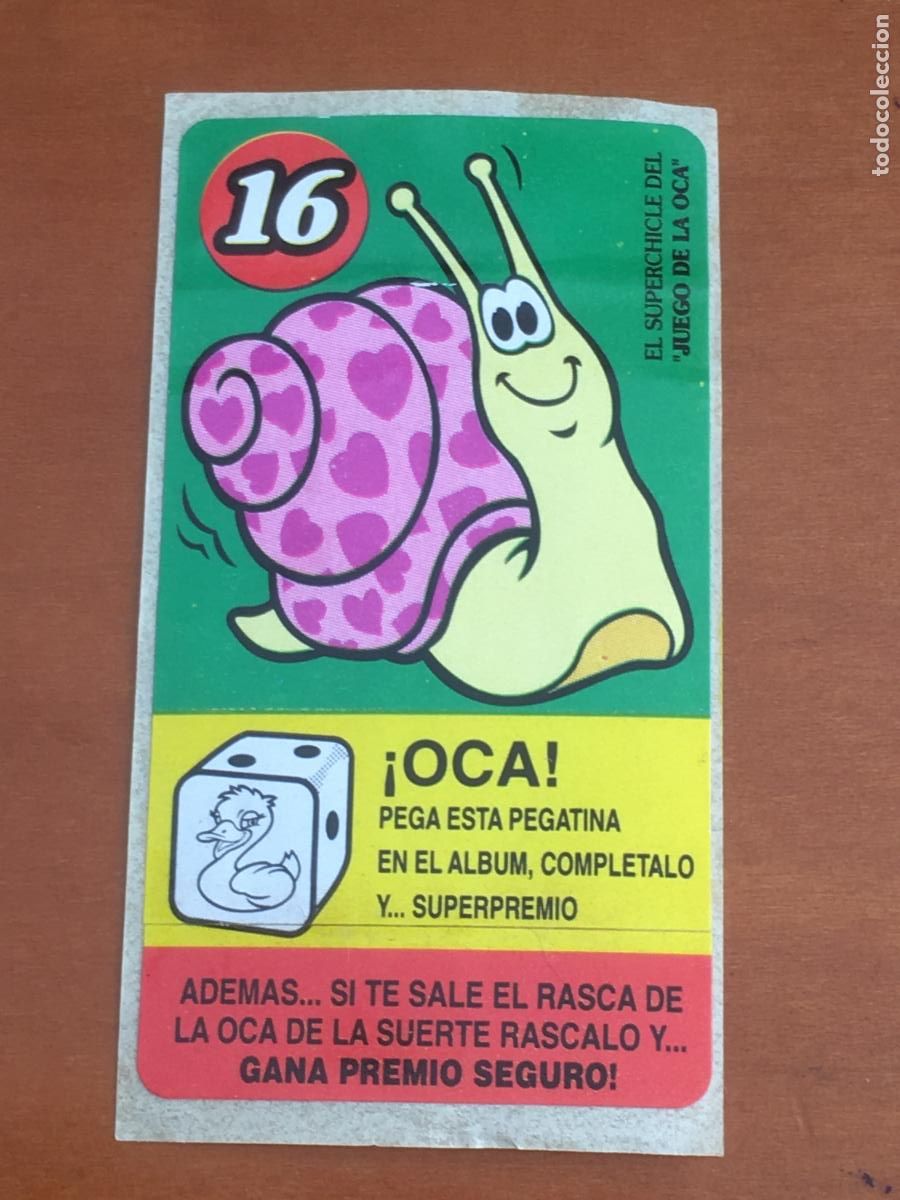 Coleccionismo cromos antiguos: chicle el juego de la oca 16 cromo original nunca pegado