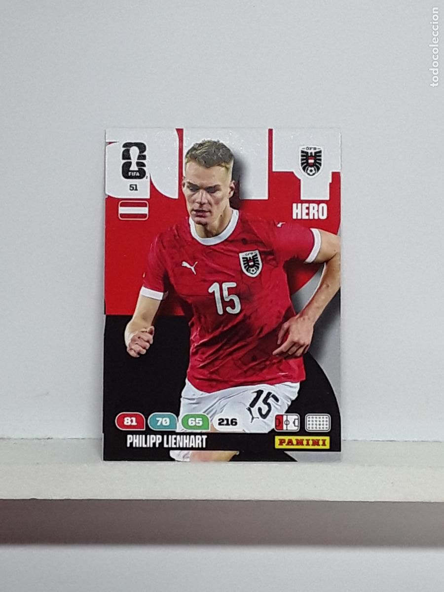 Coleccionismo cromos antiguos: ADRENALYN MUNDIAL 2026 WORLD CUP 26 ALBUM PANINI N 51 AUSTRIA PHILIPP LIENHART
