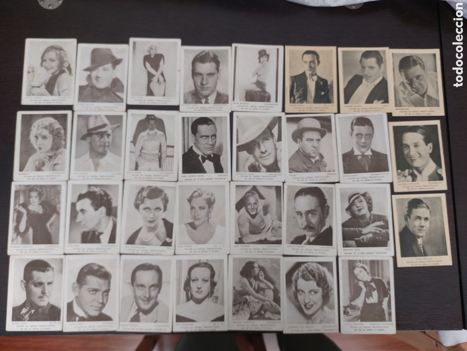 Coleccionismo cromos antiguos: 31 foto cromos artistas a&ntilde;os 30 Metaclyne o Kalmine Peso Farmacia