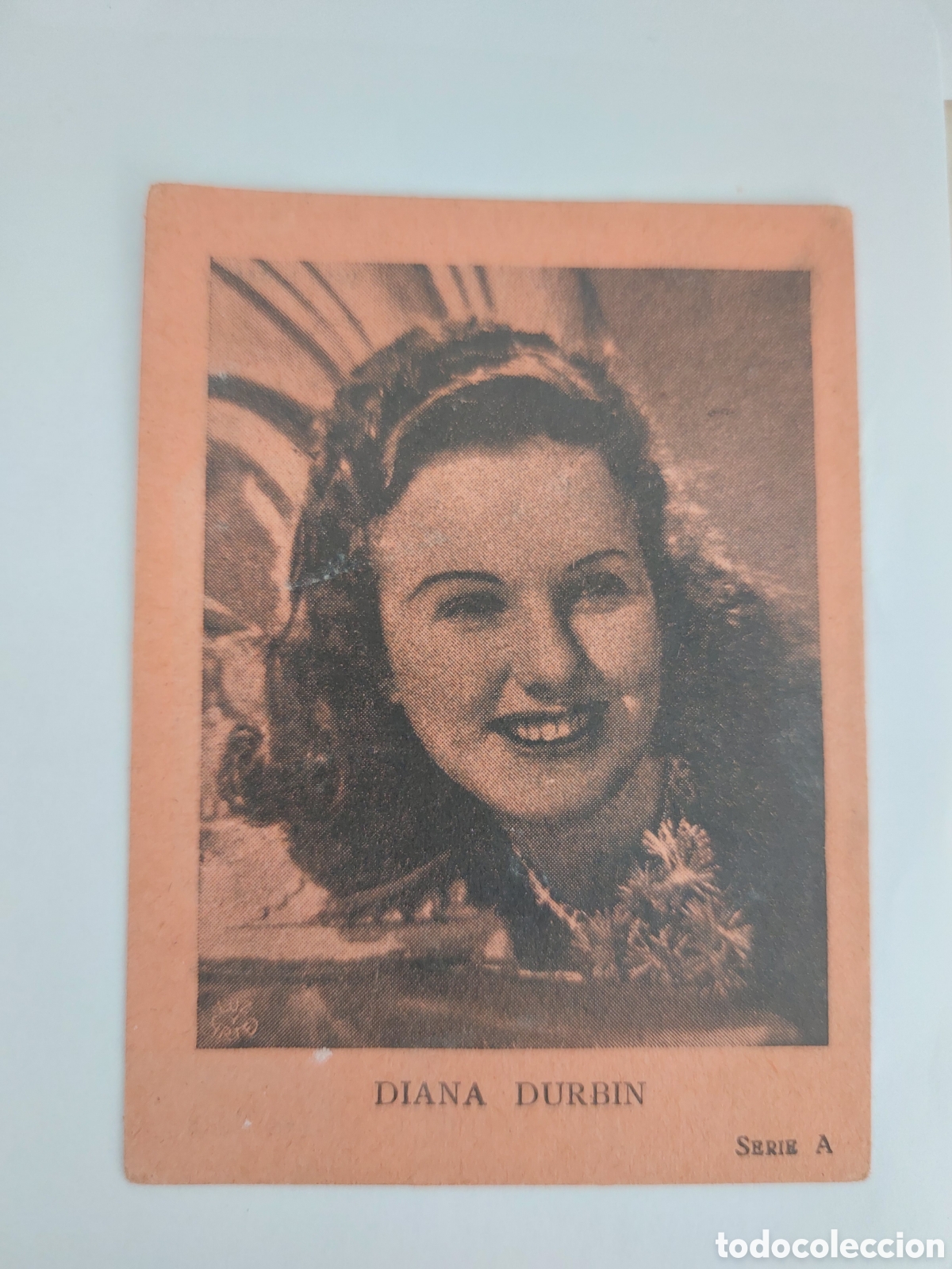 Coleccionismo cromos antiguos: 1 foto cromo Dent&iacute;frico Rono Diana Durbin Serie A color naranja