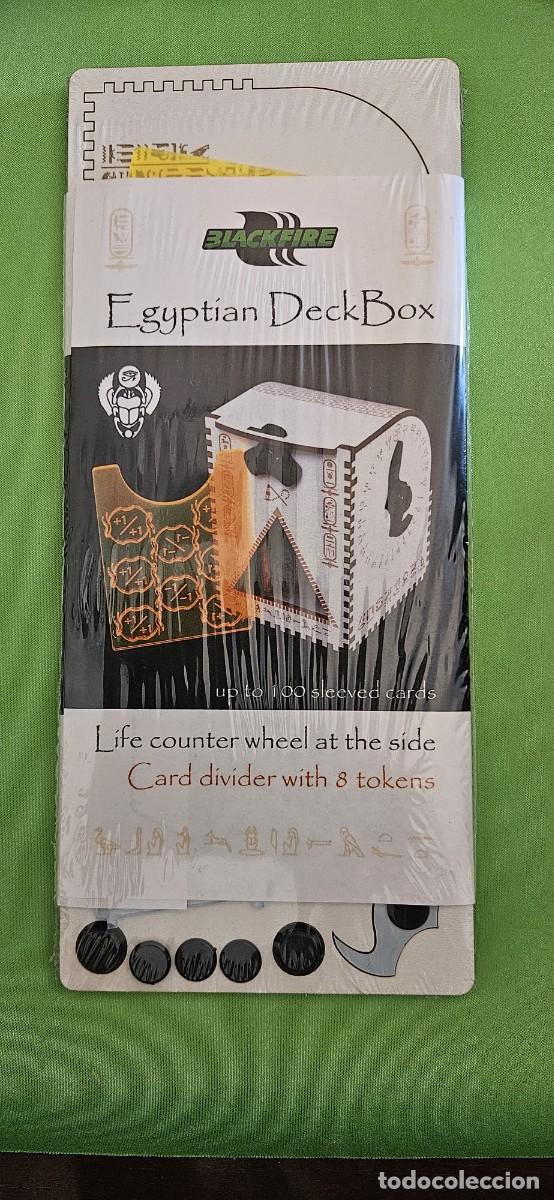 Coleccionismo cromos antiguos: Deck Box Blackfire de madera &ndash; Egyptian