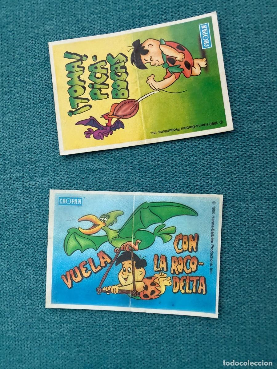 Coleccionismo cromos antiguos: 2 cromos Cropan - Los peque&ntilde;os Picapiedra - Imposibles de ver