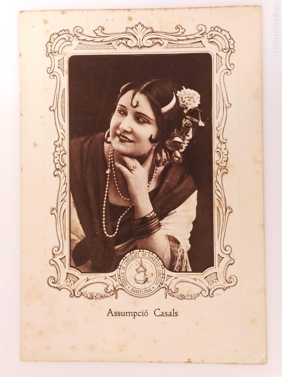 Coleccionismo cromos antiguos: ASSUMPCIO CASALS - CROMO GIGANTE ANTIGUO - CHOCOLATE JUNCOSA -VER FOTOS-(K-16.147)