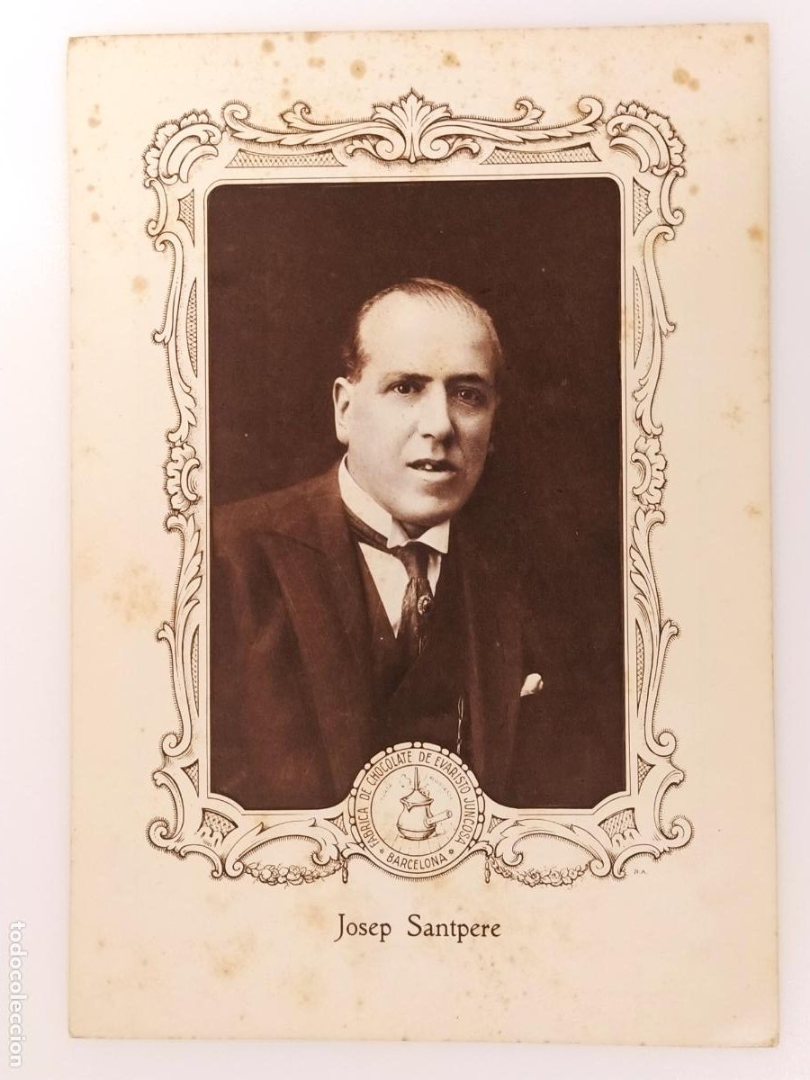 Coleccionismo cromos antiguos: JOSEP SANTPERE - CROMO GIGANTE ANTIGUO - CHOCOLATE JUNCOSA -VER FOTOS-(K-16.147)