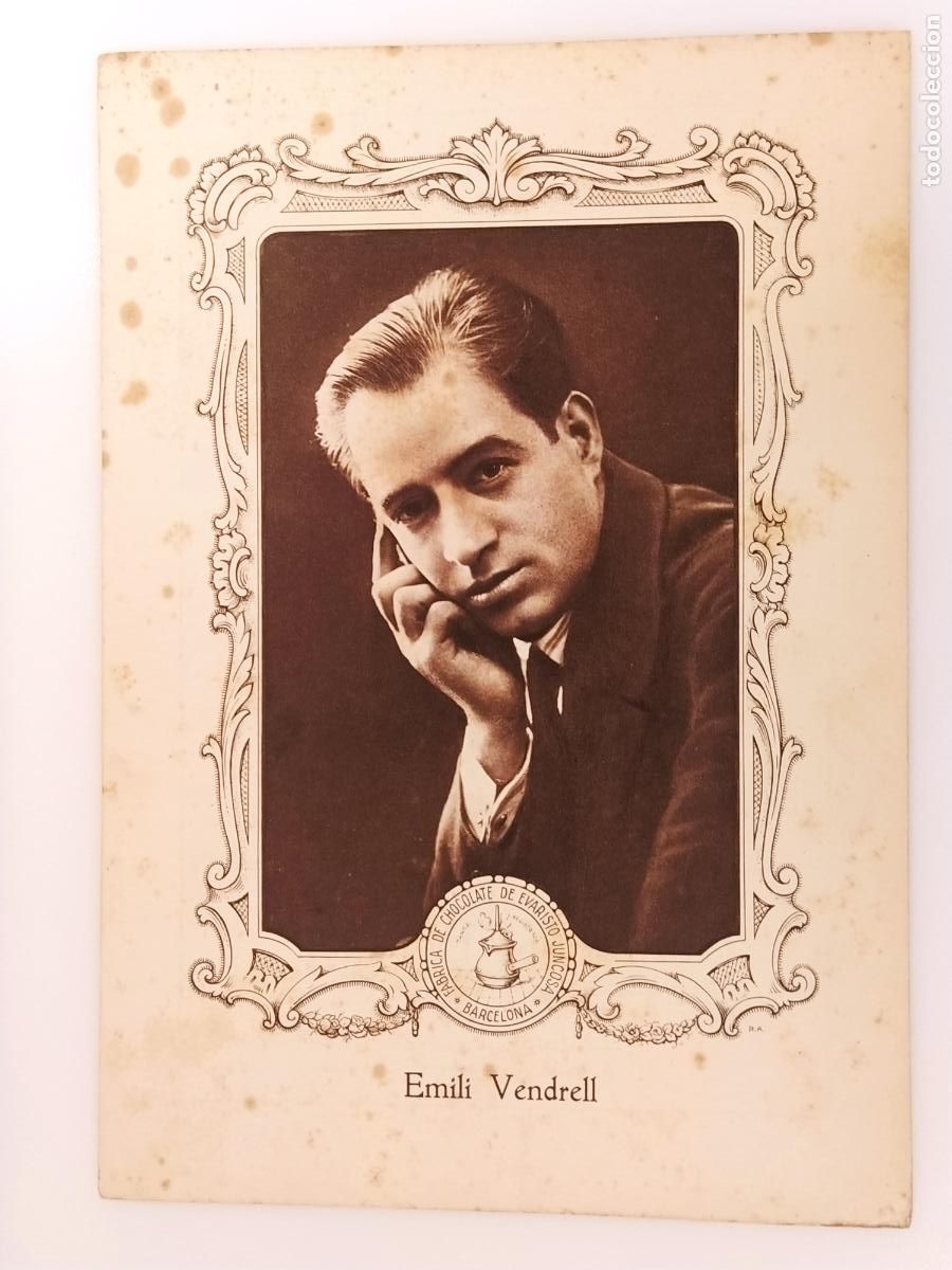 Coleccionismo cromos antiguos: EMILI VENDRELL - CROMO GIGANTE ANTIGUO - CHOCOLATE JUNCOSA -VER FOTOS-(K-16.147)