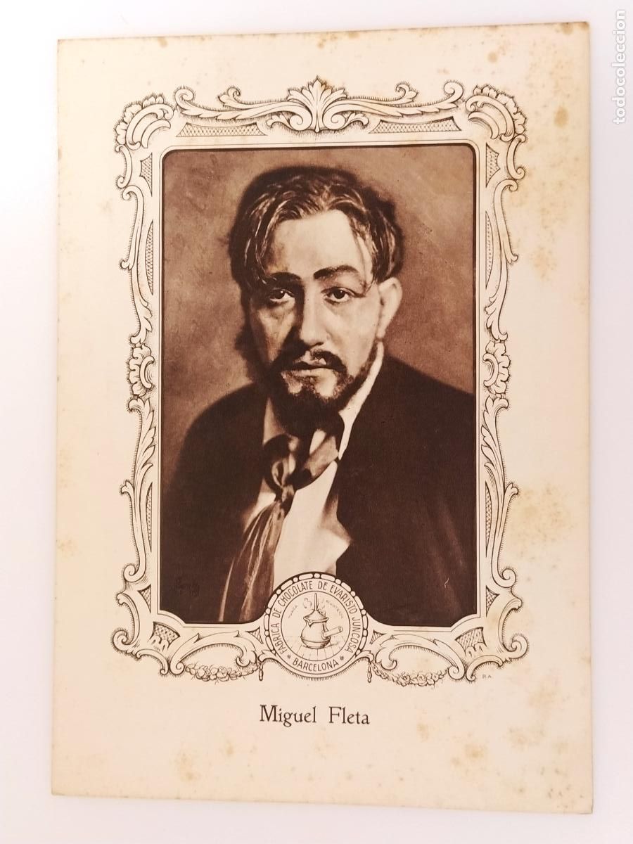 Coleccionismo cromos antiguos: MIGUEL FLETA - CROMO GIGANTE ANTIGUO - CHOCOLATE JUNCOSA -VER FOTOS-(K-16.147)