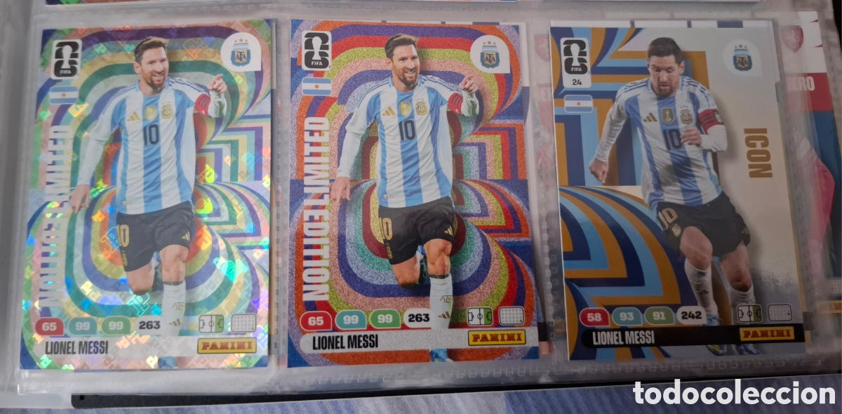 Coleccionismo cromos antiguos: Lote 4 messi adrenalyn mundial 2026 limited limitada