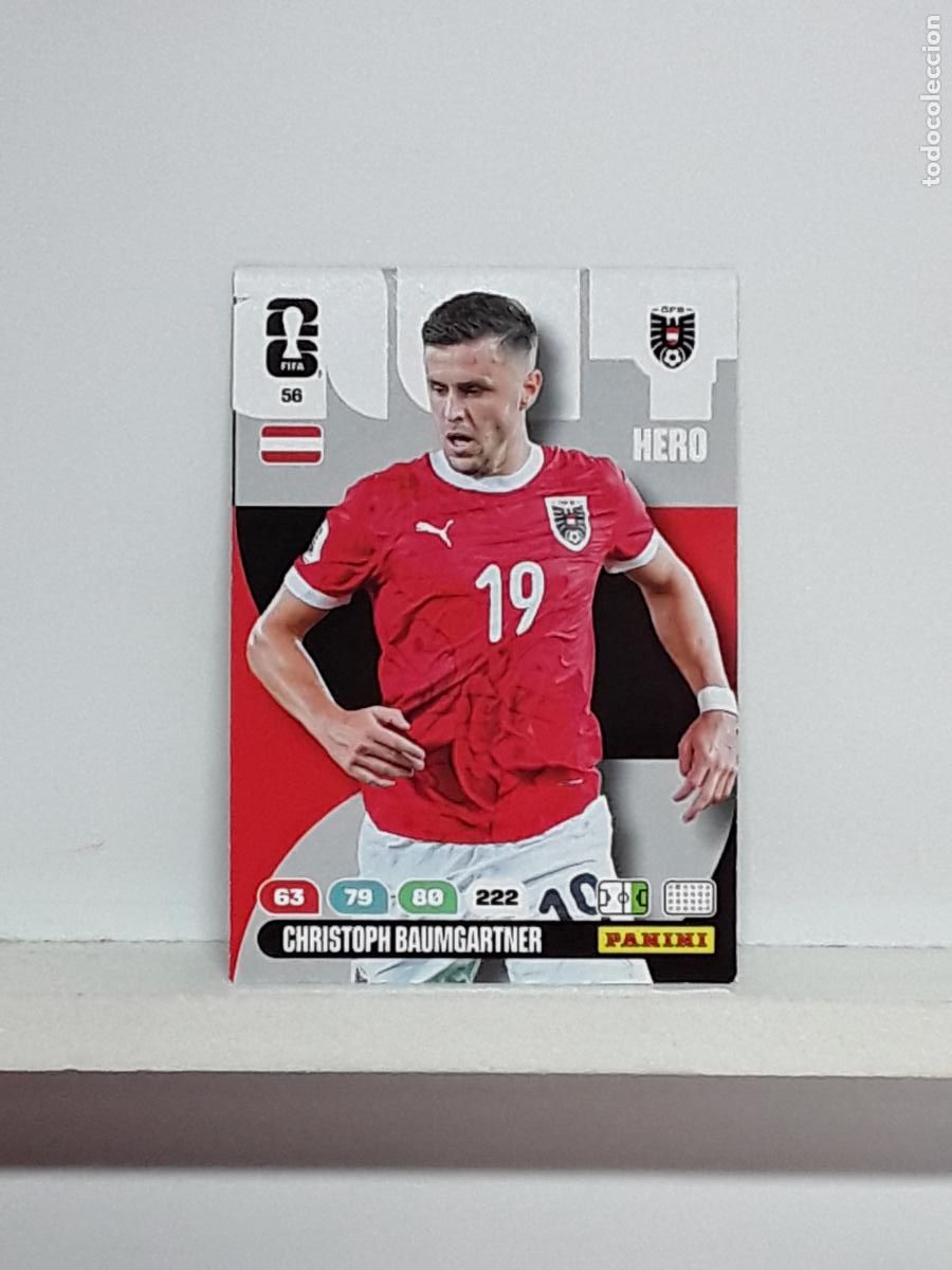 Coleccionismo cromos antiguos: ADRENALYN MUNDIAL 2026 WORLD CUP 26 ALBUM PANINI N 56 AUSTRIA CHRISTOPH BAUMGARTNER