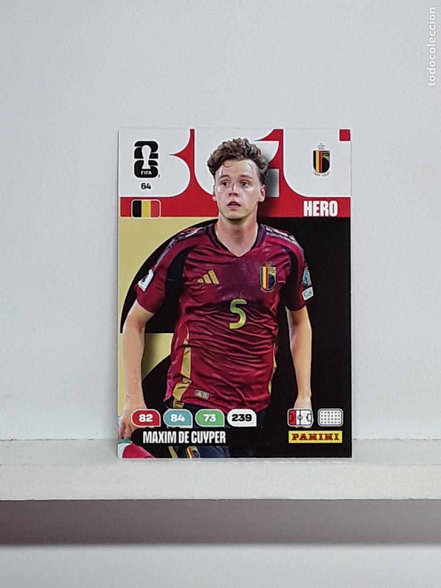 Coleccionismo cromos antiguos: ADRENALYN MUNDIAL 2026 WORLD CUP 26 ALBUM PANINI N 64 BELGICA BELGIUM MAXIM DE CUYPER