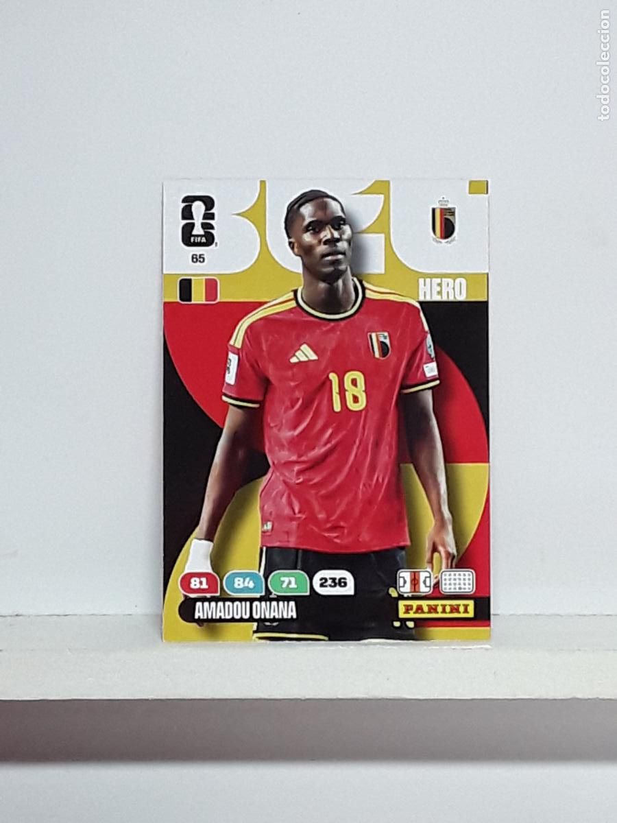 Coleccionismo cromos antiguos: ADRENALYN MUNDIAL 2026 WORLD CUP 26 ALBUM PANINI N 65 BELGICA BELGIUM AMADOU ONANA