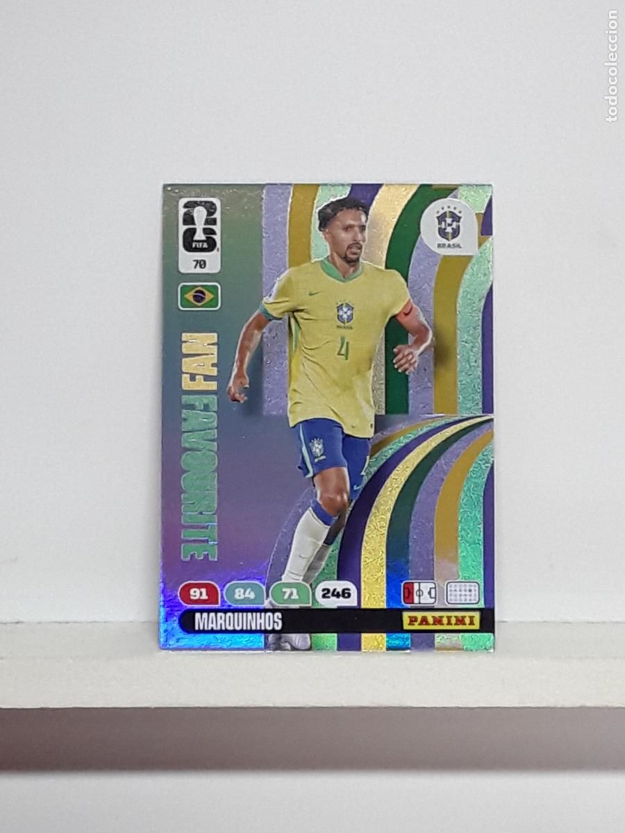 Coleccionismo cromos antiguos: ADRENALYN MUNDIAL 2026 WORLD CUP 26 ALBUM PANINI N 70 BRASIL BRAZIL MARQUINHOS