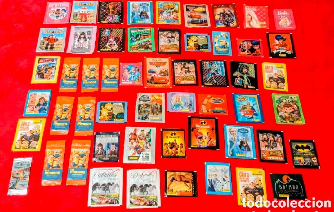 Coleccionismo cromos antiguos: Espectacular lote sobres sin abrir Panini. Topps. Varios. NBA. Disney. GRU. The Simpsons. Batman.