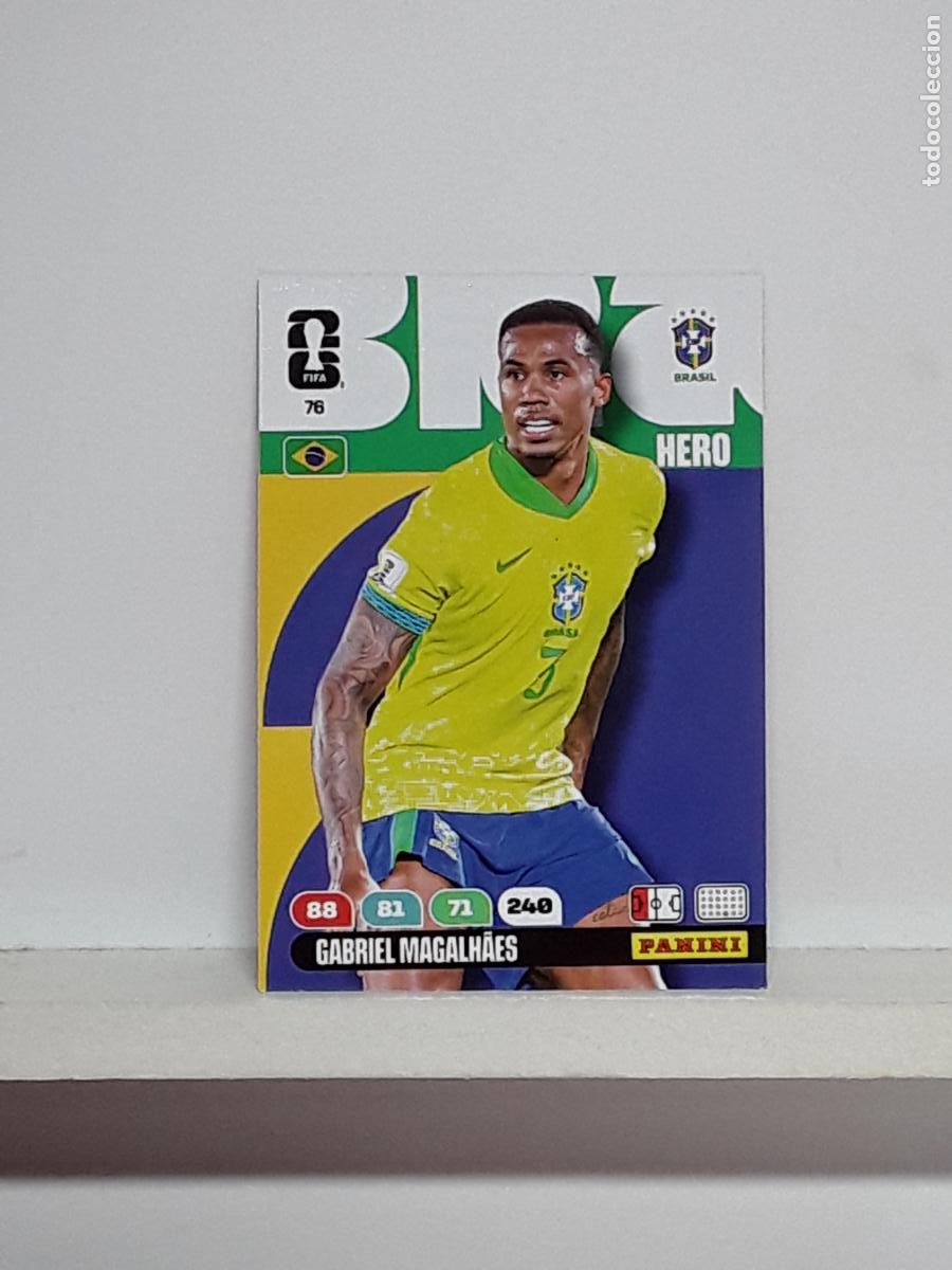 Coleccionismo cromos antiguos: ADRENALYN MUNDIAL 2026 WORLD CUP 26 ALBUM PANINI N 76 BRASIL BRAZIL GABRIEL MAGALHAES