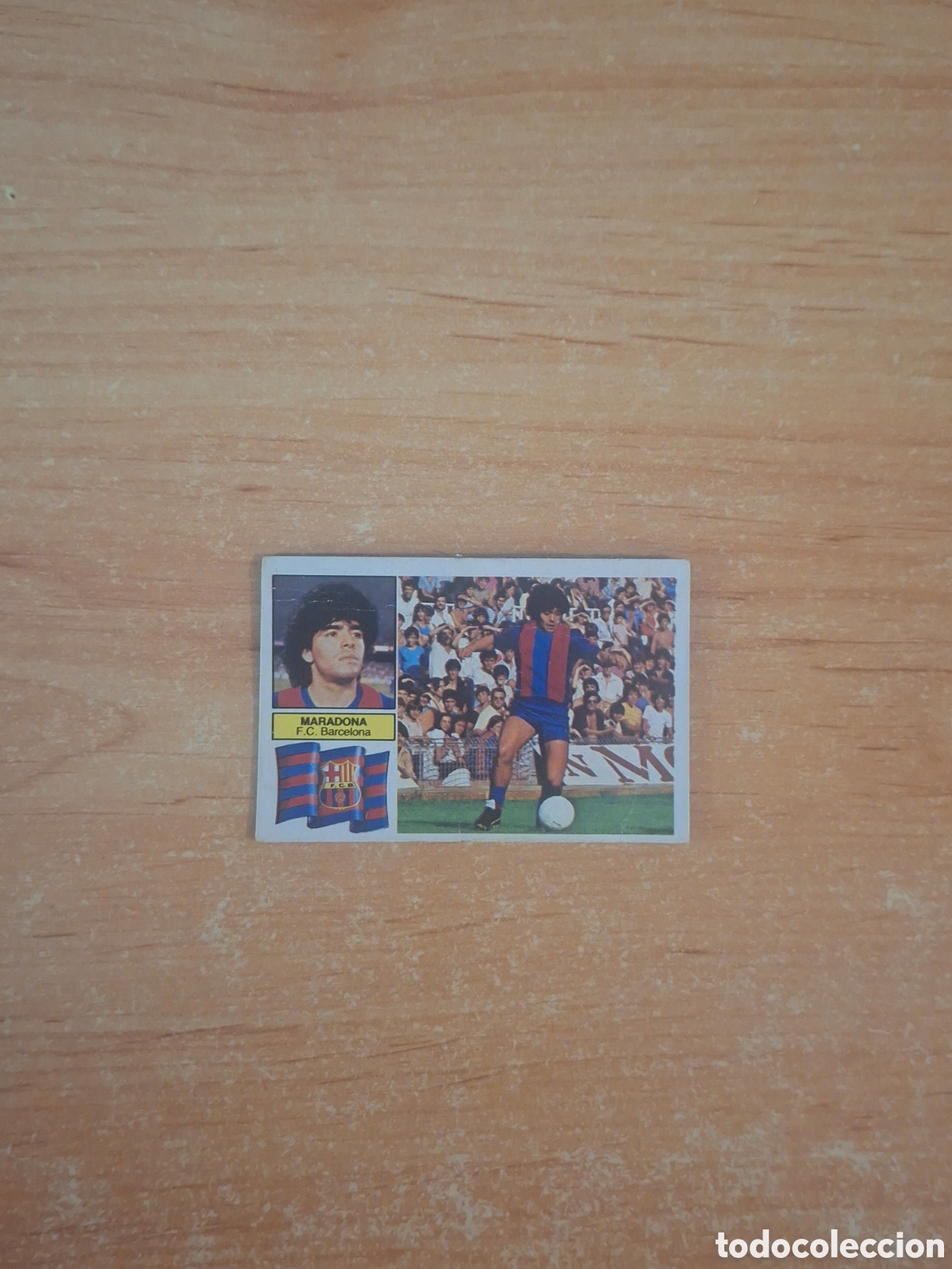 Coleccionismo cromos antiguos: Este 82 83 Maradona Barcelona triple rookie Barcelona 6 fichaje despegado ver fotos