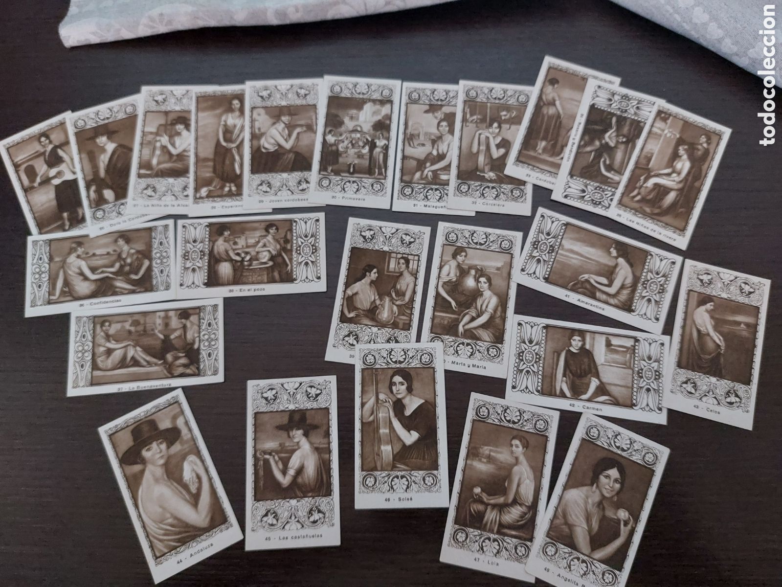 Coleccionismo cromos antiguos: Colecci&oacute;n Ch. Juncosa Julio Romero de Torres Serie B Tama&ntilde;o peque&ntilde;o