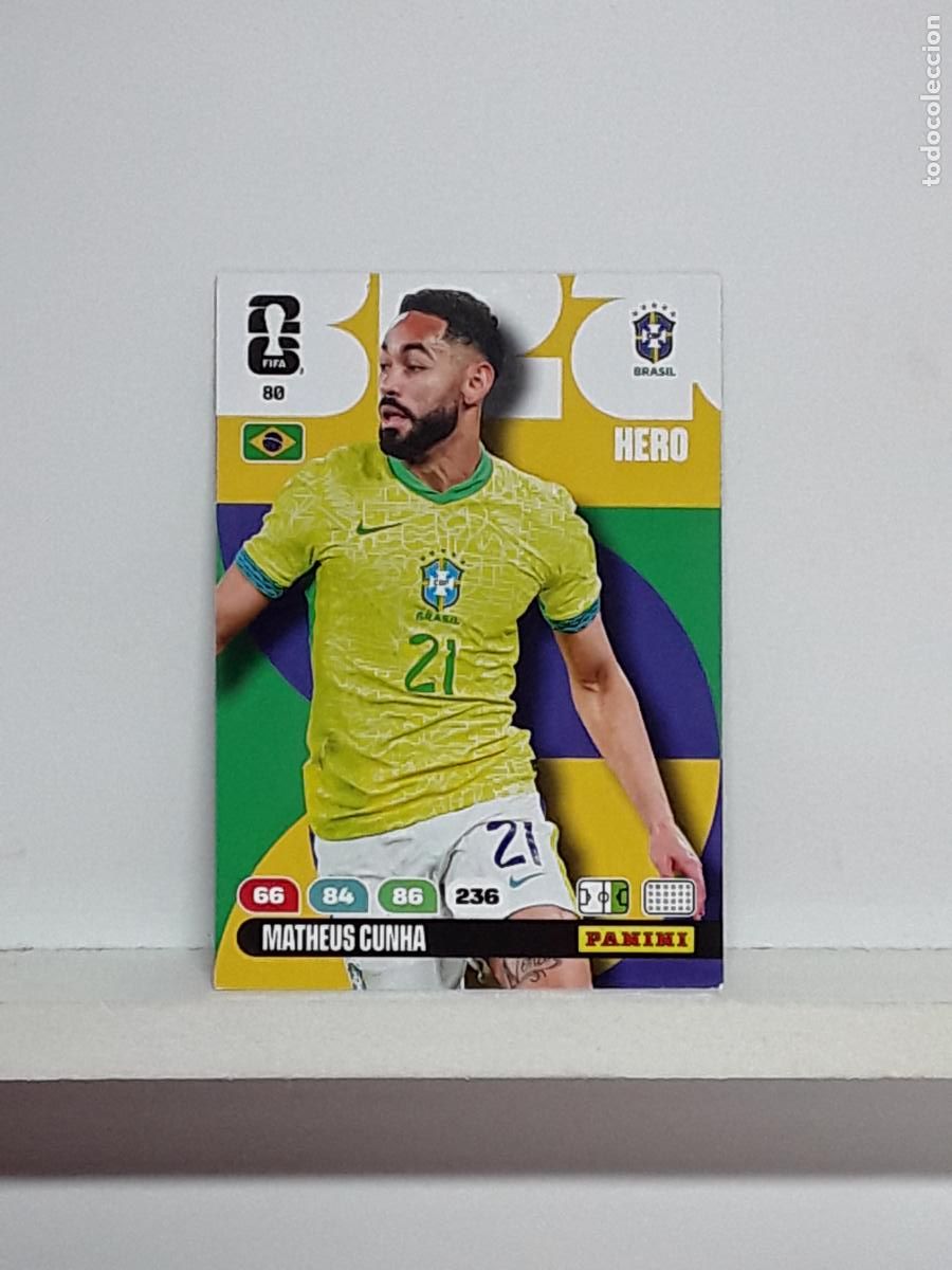 Coleccionismo cromos antiguos: ADRENALYN MUNDIAL 2026 WORLD CUP 26 ALBUM PANINI N 80 BRASIL BRAZIL MATHEUS CUNHA