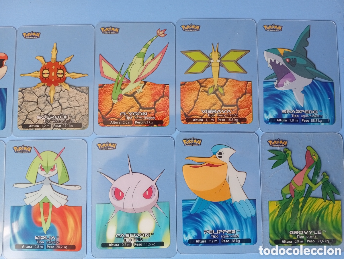 Colecionismo Cromos antigos: Oficial Pok&eacute;mon Lamincards (Edibas 2006) + Lote 25 Cartas Transparentes Hoenn