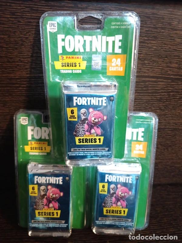Coleccionismo cromos antiguos: 3 blister de 4 sobres cada uno FORTNITE SERIES 1