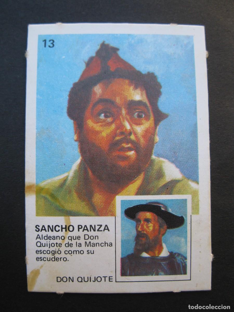 Coleccionismo cromos antiguos: PAREJAS FAMOSAS - CROMO N&ordm; 13 - SANCHO PANZA - ORTIZ - NUNCA PEGADO.