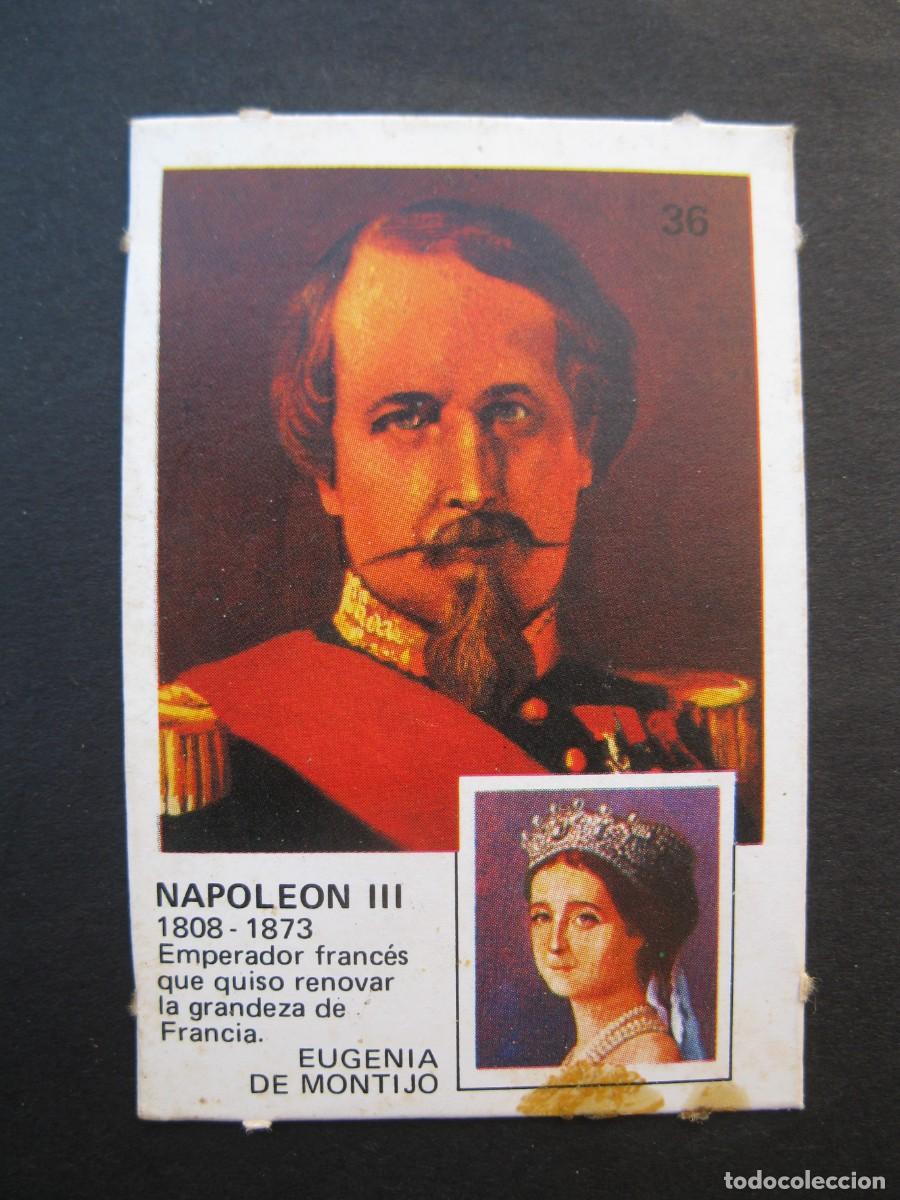 Coleccionismo cromos antiguos: PAREJAS FAMOSAS - CROMO N&ordm; 36 - NAPOLE&Oacute;N III - ORTIZ - NUNCA PEGADO.