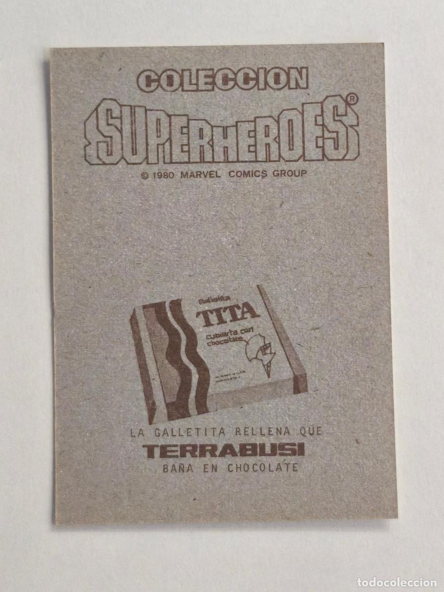 Coleccionismo cromos antiguos: Superh&eacute;roes Marvel 1980 - Terrabusi - Nova N&ordm; 73 - Foto 2