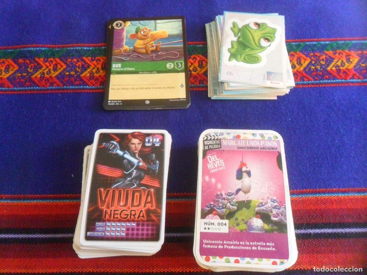 Coleccionismo cromos antiguos: 59 CROMO MOMENTOS DE PEL&Iacute;CULA DISNEY Y 36 DESCUBRE TU PODER MARVEL CARREFOUR. REGALO 39 LORCANA