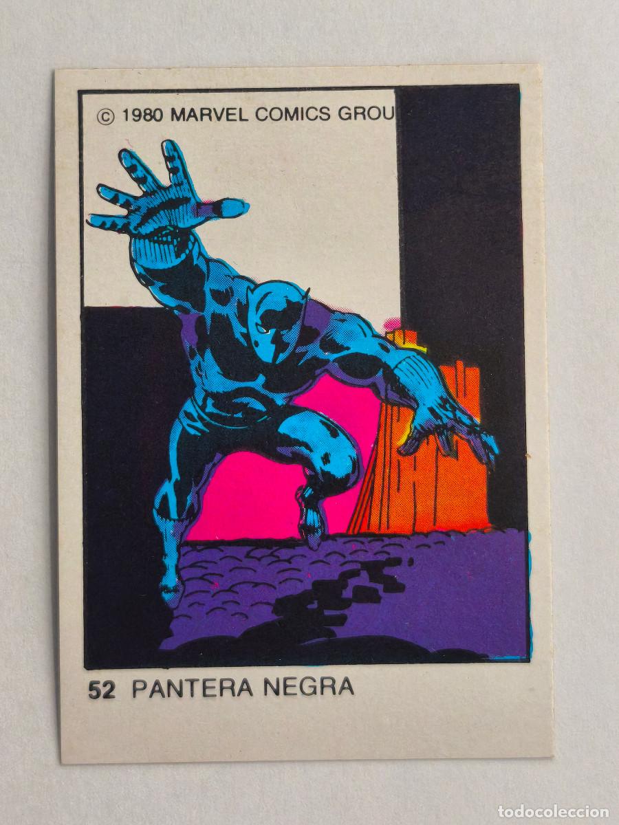Coleccionismo cromos antiguos: Superh&eacute;roes Marvel 1980 - Terrabusi - Pantera negra N&ordm; 52