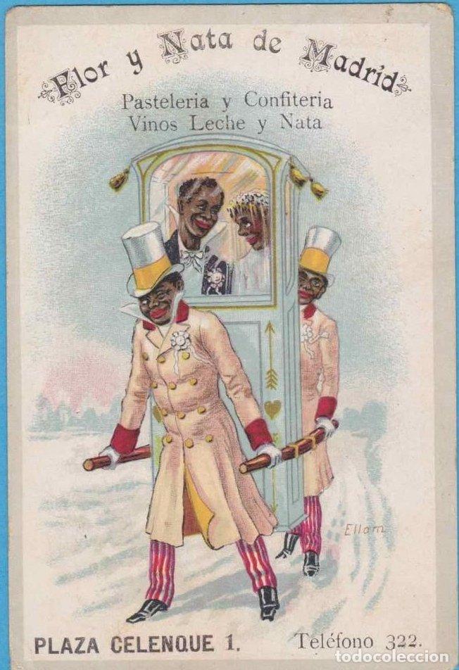 Coleccionismo cromos antiguos: NOVIOS NEGROS EN PALANQU&Iacute;N. FLOR Y NATA DE MADRID. PASTELER&Iacute;A Y CONFITER&Iacute;A.