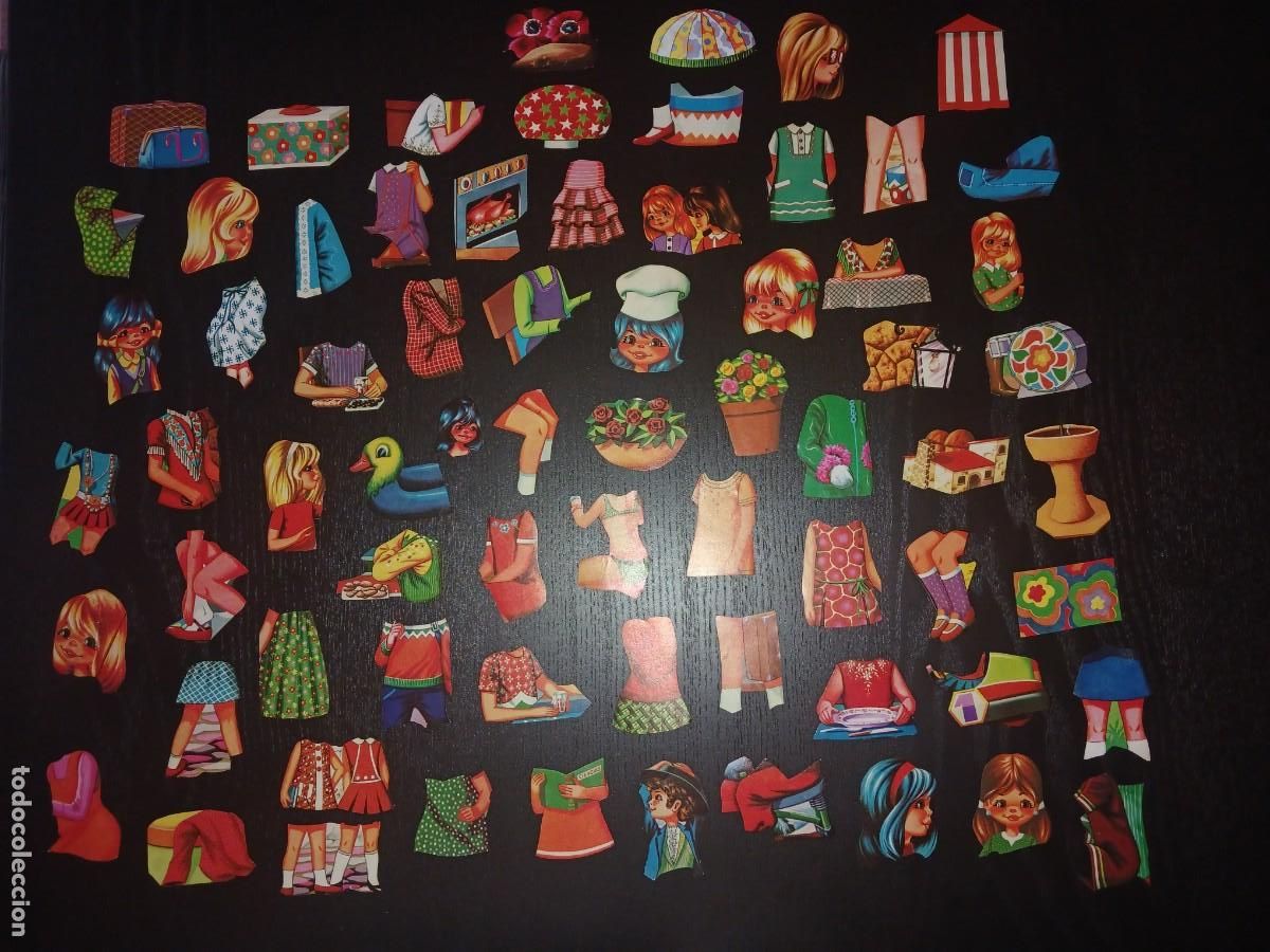 Coleccionismo cromos antiguos: LOTE DE 70 CROMOS - FIGURITAS ADHESIVAS - MU&Ntilde;ECAS PARA VESTIR - TERRABUSI MAGA 1978