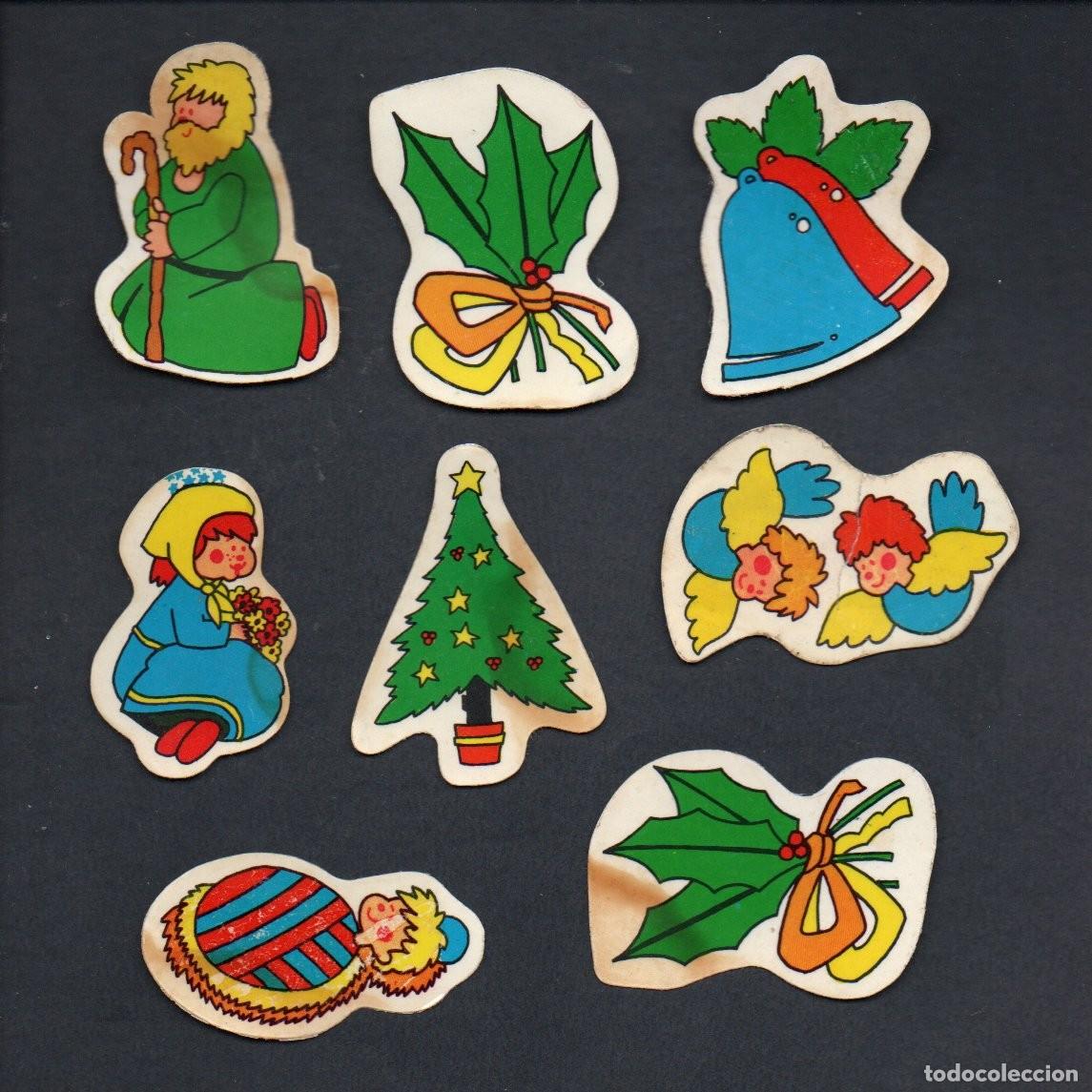 Coleccionismo cromos antiguos: LOTE DE 8 CROMOS ADHESIVOS DE NAVIDAD. SIN PEGAR.
