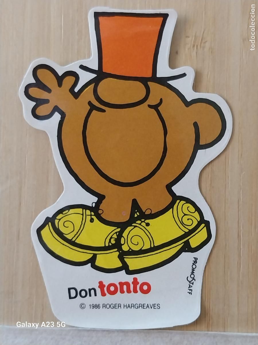 Coleccionismo cromos antiguos: DONUTS 1986 DON TONTOCROMO PEGATINA SIN PEGAR NUNCA ORIGINAL 9X5.5 CMS PROMO PASTELITOS