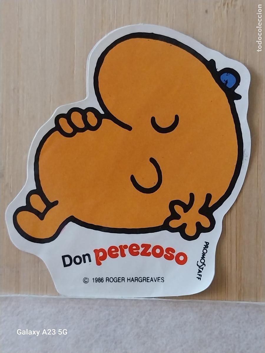 Coleccionismo cromos antiguos: DONUTS 1986 DON PEREZOSO CROMO PEGATINA SIN PEGAR NUNCA ORIGINAL 9X5.5 CMS PROMO PASTELITOS