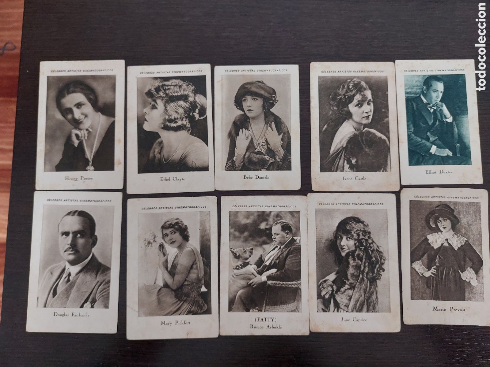 Coleccionismo cromos antiguos: 10 cromos C. Juncosa C&eacute;lebres Artistas Cinematogr&aacute;ficos Serie B,C,E