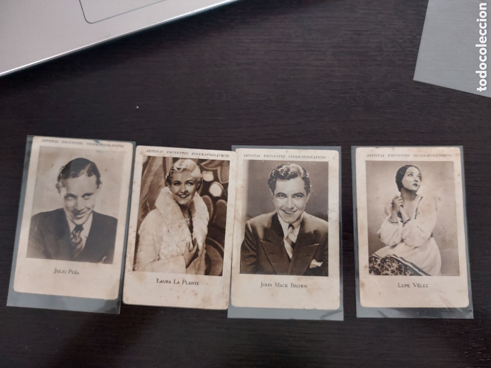 Coleccionismo cromos antiguos: 4 cromos Tintes Iberia Artistas Eminentes Cinematogr&aacute;ficos
