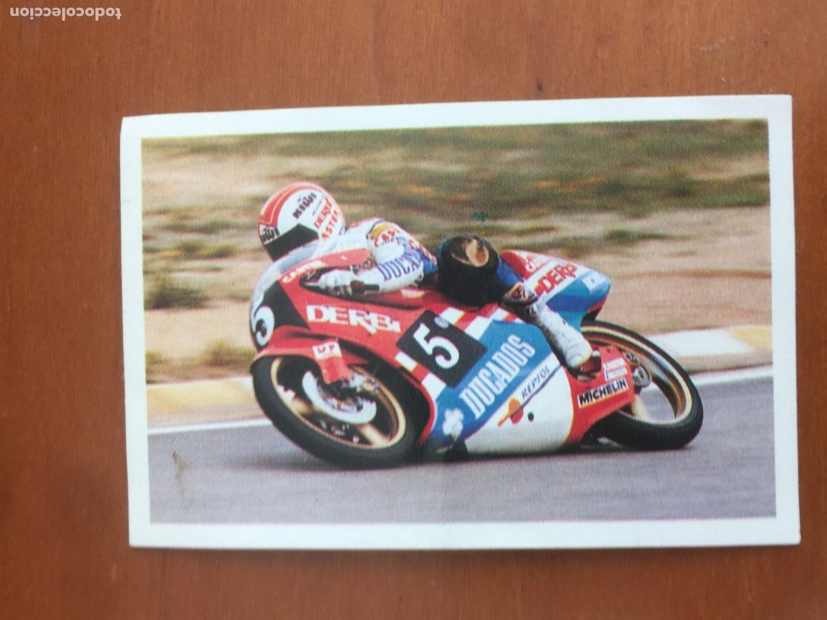 Coleccionismo cromos antiguos: phoskitos motoclismo aspar y derbi cromo original nunca pegado