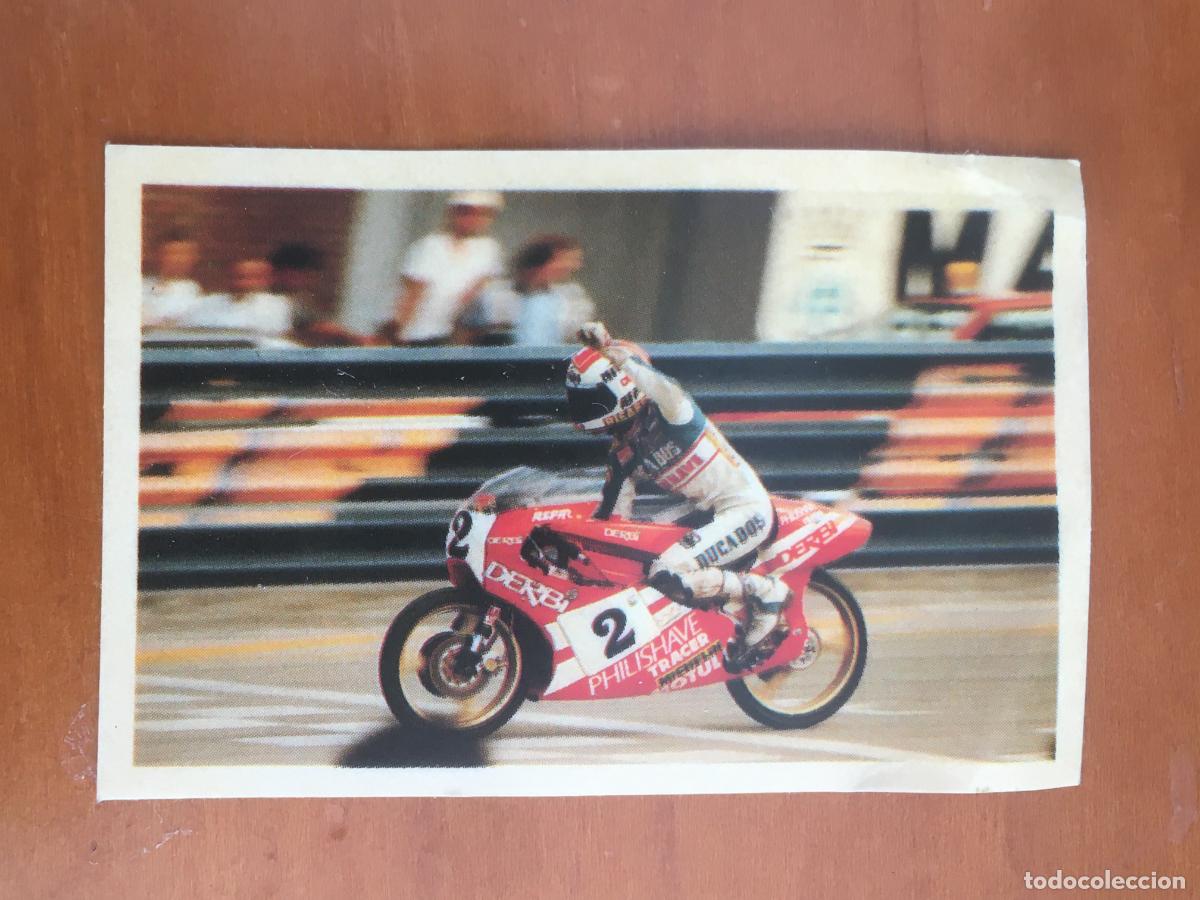 Coleccionismo cromos antiguos: phoskitos motoclismo aspar y derbi cromo original nunca pegado