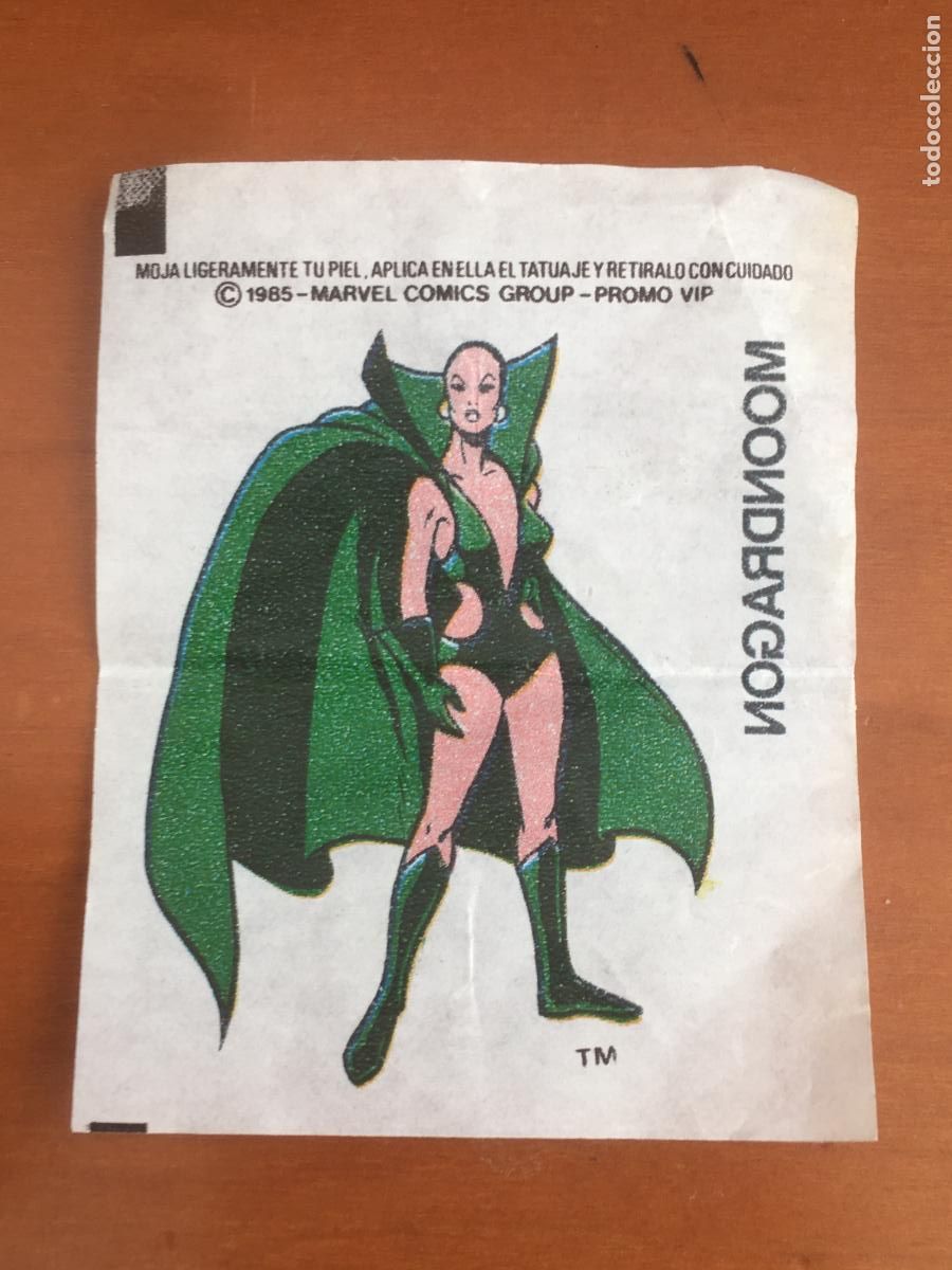 Coleccionismo cromos antiguos: chicle marvel moondragon tatuaje cromo original nunca pegado