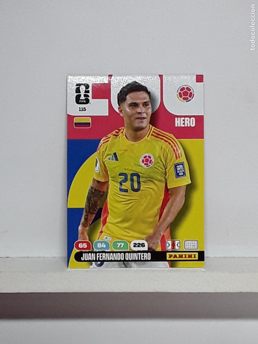 Coleccionismo cromos antiguos: ADRENALYN MUNDIAL 2026 WORLD CUP 26 ALBUM PANINI N 115 COLOMBIA JUAN FERNANDO QUINTERO