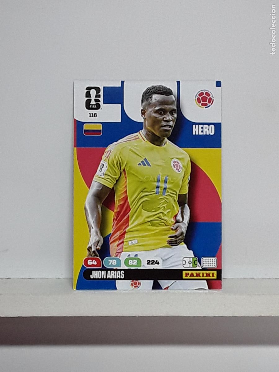 Coleccionismo cromos antiguos: ADRENALYN MUNDIAL 2026 WORLD CUP 26 ALBUM PANINI N 116 COLOMBIA JHON ARIAS