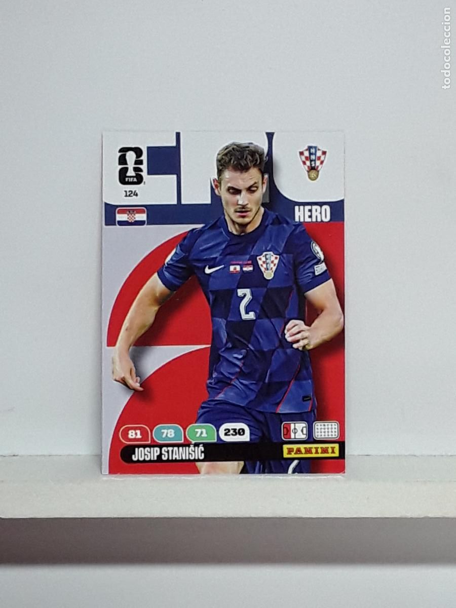 Coleccionismo cromos antiguos: ADRENALYN MUNDIAL 2026 WORLD CUP 26 ALBUM PANINI N 124 CROACIA CROATIA JOSIP STANISIC