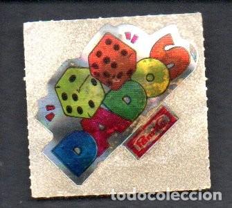 Coleccionismo cromos antiguos: ANTIGUO CROMO TROQUELADO ADHESIVO HOLOGRAFICO PANRICO - DADOS -. EDICIONES TREBOL. SIN PEGAR.