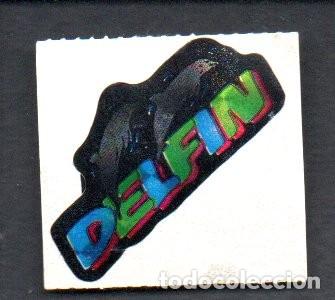 Colecionismo Cromos antigos: ANTIGUO CROMO TROQUELADO ADHESIVO HOLOGRAFICO PANRICO - DELFIN (NEGRO). EDICIONES TREBOL. SIN PEGAR.