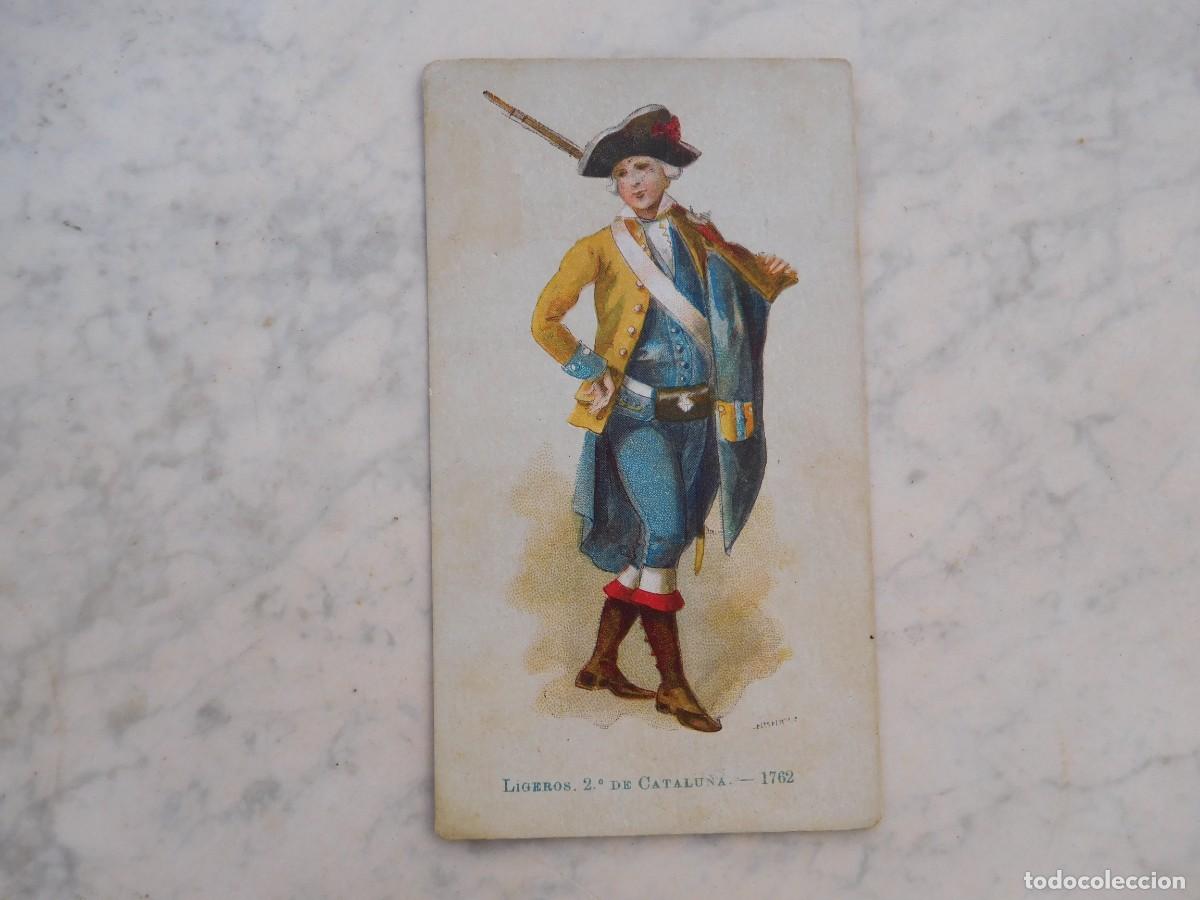 Sammeln alte Sammelbilder: Cromo chocolate Jaime Boix. Uniformes. Ligeros 2&ordm; de Catalu&ntilde;a 1762