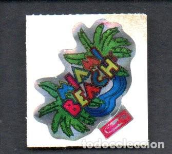 Sammeln alte Sammelbilder: ANTIGUO CROMO TROQUELADO ADHESIVO HOLOGRAFICO PANRICO - MIAMI BEACH -. EDICIONES TREBOL. SIN PEGAR.